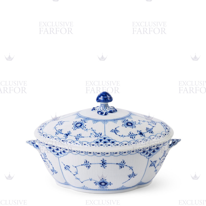 Супница 0,59л коллекции Blue Fluted Half Lace бренда Royal Copenhagen