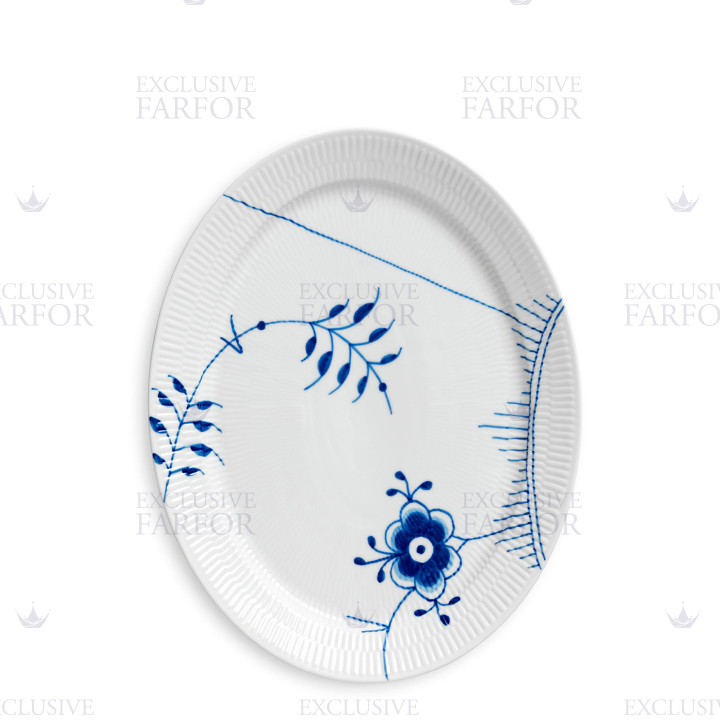 Блюдо овальное 34см коллекции Blue Fluted Mega бренда Royal Copenhagen