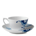 Чашка чайная с блюдцем 0,28л коллекции Blue Fluted Mega бренда Royal Copenhagen