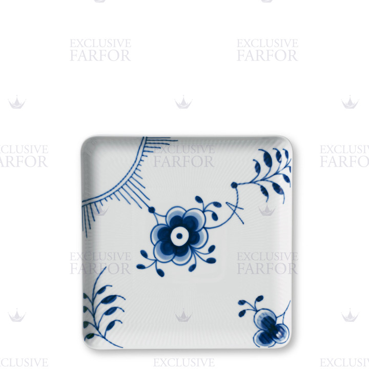 Тарелка квадратная 20см коллекции Blue Fluted Mega бренда Royal Copenhagen