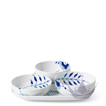 Набор из 4 предметов коллекции Blue Fluted Mega бренда Royal Copenhagen