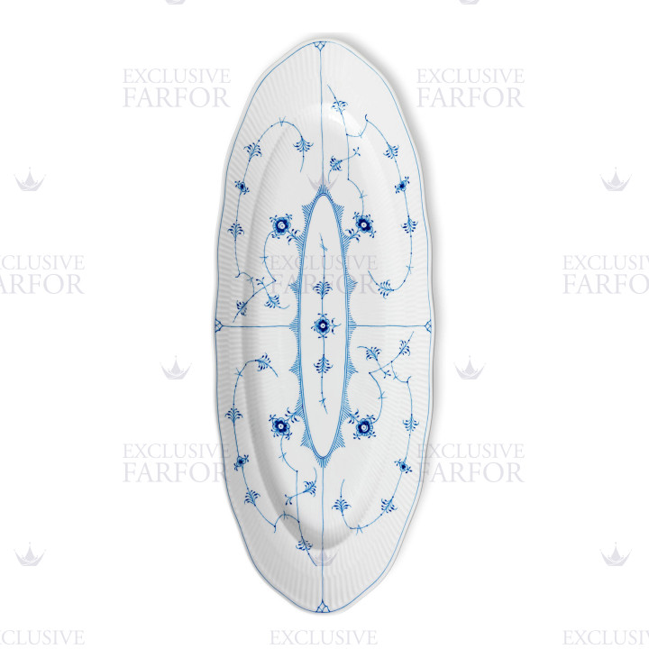 Блюдо для рыбы 60х24см коллекции Blue Fluted Plain бренда Royal Copenhagen