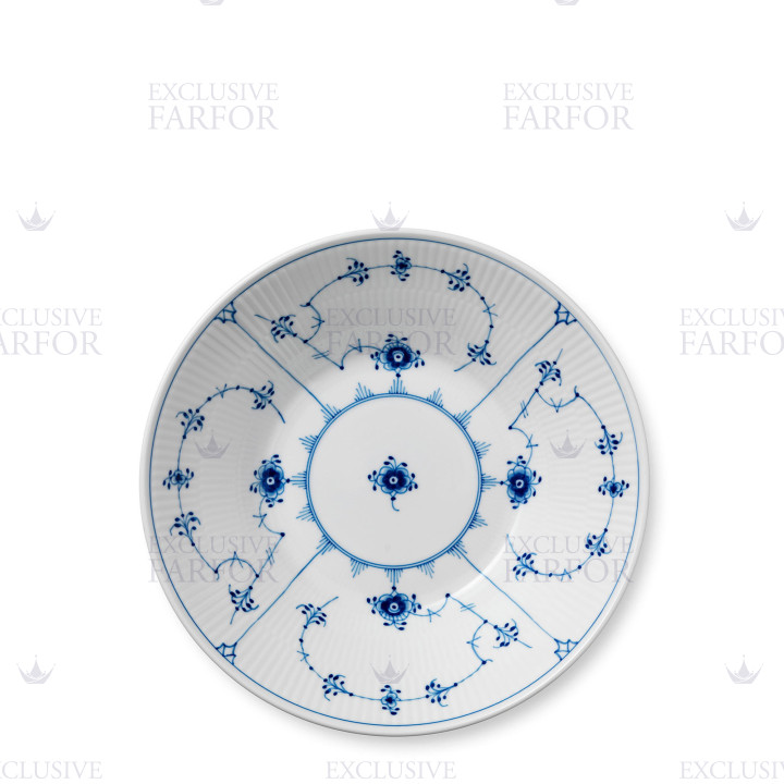 Тарелка глубокая 24см коллекции Blue Fluted Plain бренда Royal Copenhagen
