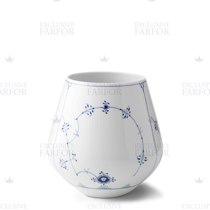 Ваза 21см коллекции Blue Fluted Plain бренда Royal Copenhagen
