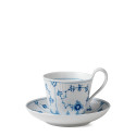 Чашка с блюдцем 0,24л коллекции Blue Fluted Plain бренда Royal Copenhagen