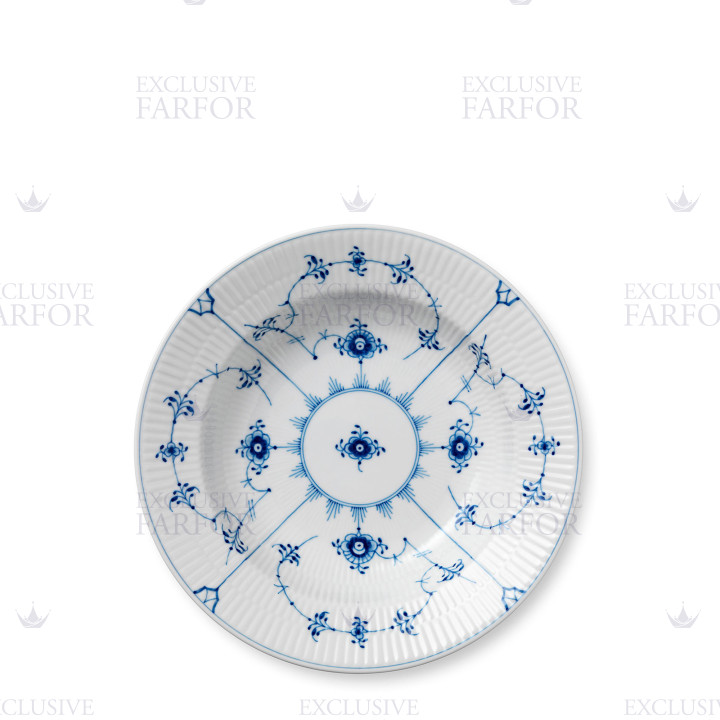 Тарелка глубокая 23см коллекции Blue Fluted Plain бренда Royal Copenhagen