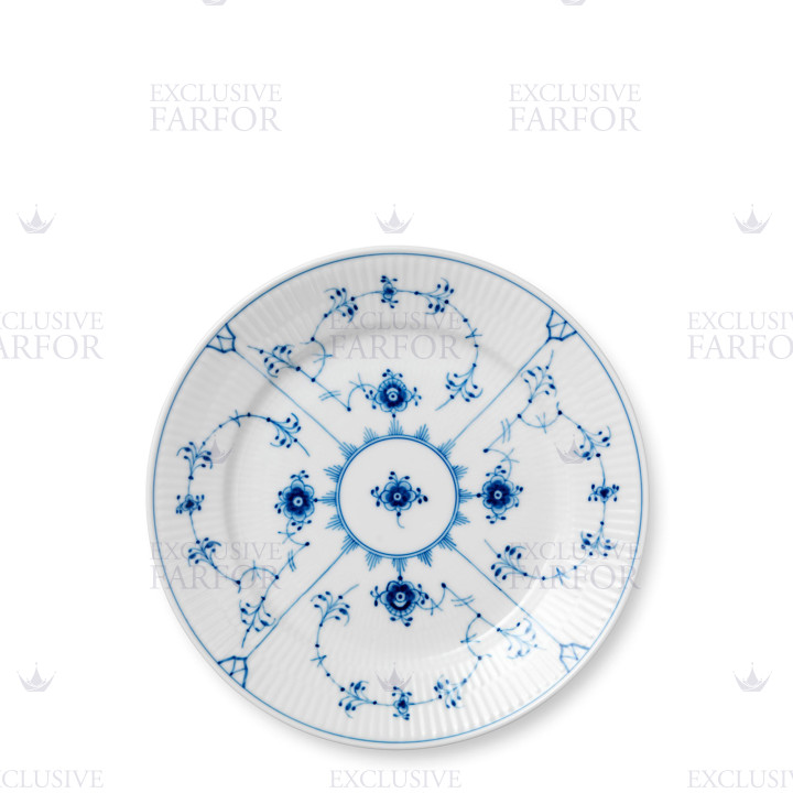 Тарелка закусочная 22см коллекции Blue Fluted Plain бренда Royal Copenhagen