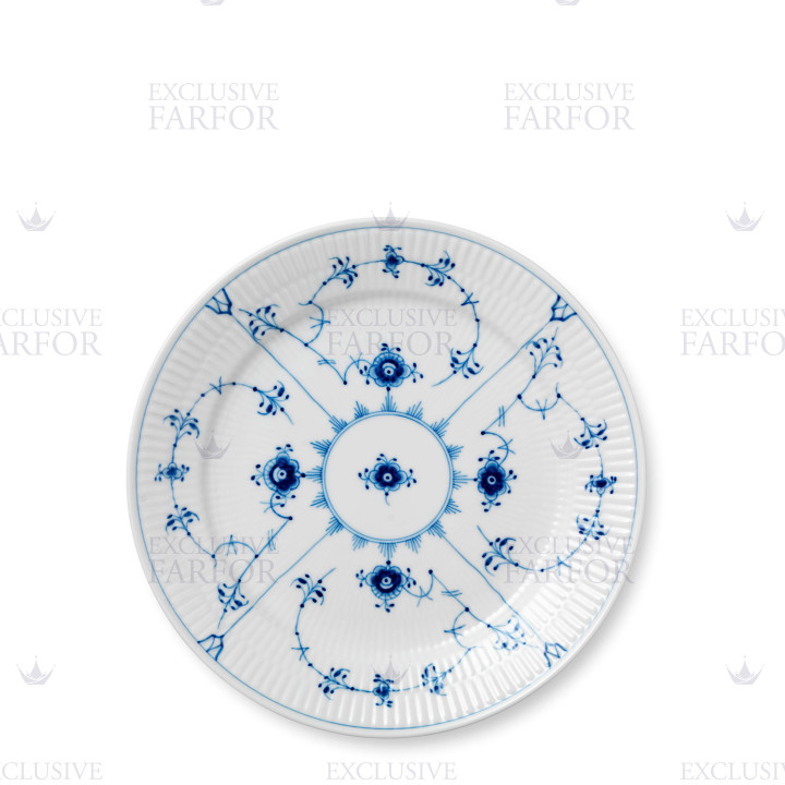 Тарелка главная 25см коллекции Blue Fluted Plain бренда Royal Copenhagen