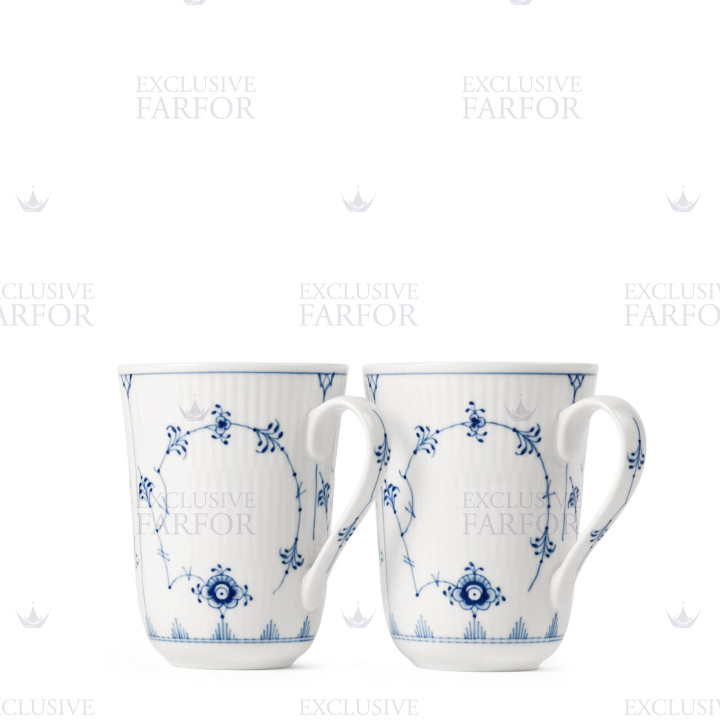Кружка 0,36л, 2шт. коллекции Blue Fluted Plain бренда Royal Copenhagen