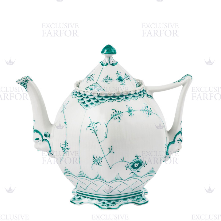 Чайник 1л коллекции Emerald Green Fluted Full Lace бренда Royal Copenhagen