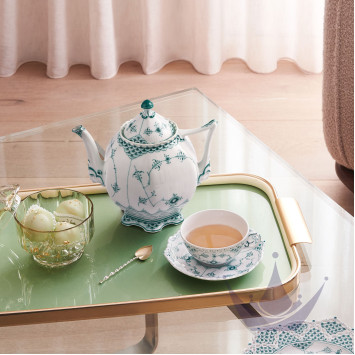 Чайник 1л коллекции Emerald Green Fluted Full Lace бренда Royal Copenhagen