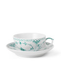 Чашка чайная с блюдцем 0,2л коллекции Emerald Green Fluted Half Lace бренда Royal Copenhagen