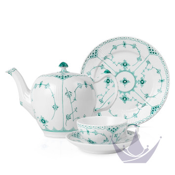 Коллекция Emerald Green Fluted Half Lace бренда Royal Copenhagen