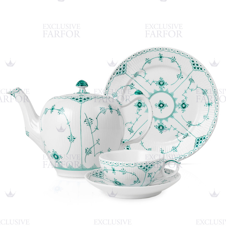 Коллекция Emerald Green Fluted Half Lace бренда Royal Copenhagen