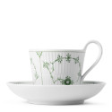 Чашка с блюдцем 0,24л коллекции Green Fluted Plain бренда Royal Copenhagen