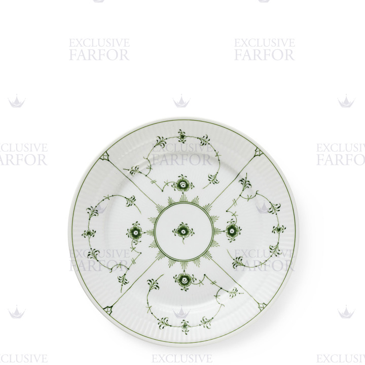 Тарелка десертная 22см коллекции Green Fluted Plain бренда Royal Copenhagen