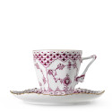 Чашка с блюдцем 0,14л коллекции Purpur Fluted Full Lace (Лимитированная серия) бренда Royal Copenhagen