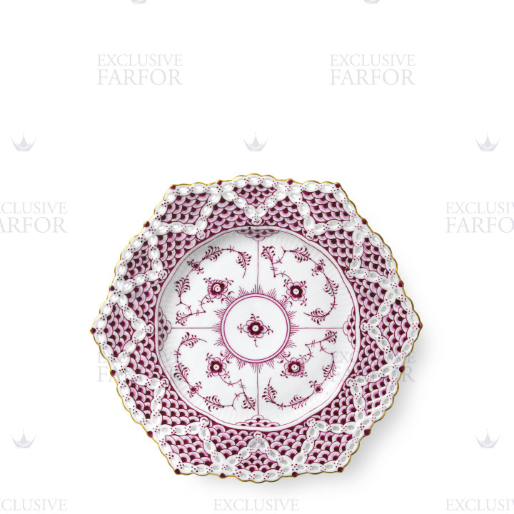 Тарелка закусочная 21см коллекции Purpur Fluted Full Lace (Лимитированная серия) бренда Royal Copenhagen