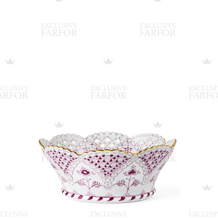 Корзина для фруктов 23см коллекции Purpur Fluted Full Lace (Лимитированная серия) бренда Royal Copenhagen