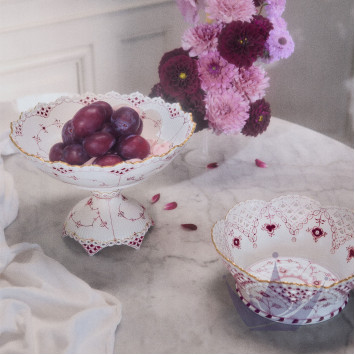 Корзина для фруктов 23см коллекции Purpur Fluted Full Lace (Лимитированная серия) бренда Royal Copenhagen