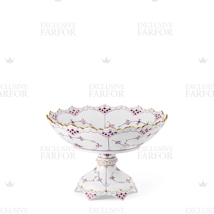 Чаша на ножке 18,5см коллекции Purpur Fluted Full Lace (Лимитированная серия) бренда Royal Copenhagen