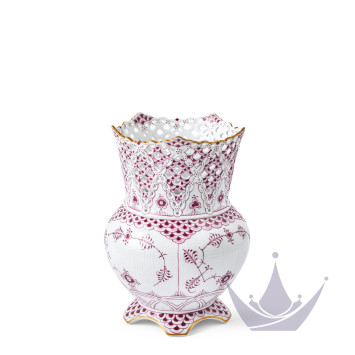 Ваза 22см коллекции Purpur Fluted Full Lace (Лимитированная серия) бренда Royal Copenhagen