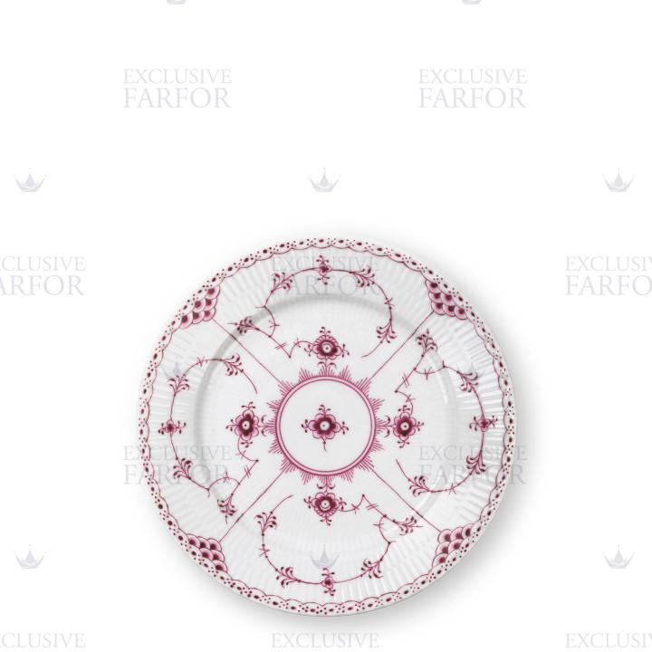 Тарелка десертная 19см коллекции Purpur Fluted Half Lace бренда Royal Copenhagen