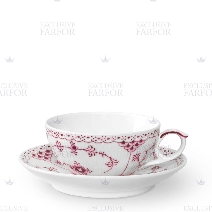 Чашка с блюдцем 0,22л коллекции Purpur Fluted Half Lace бренда Royal Copenhagen
