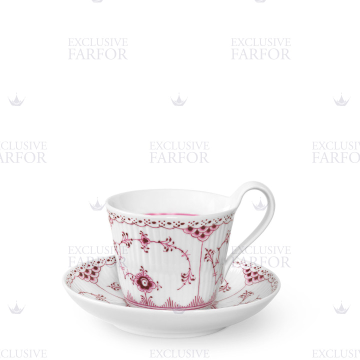 Чашка с блюдцем 0,25л коллекции Purpur Fluted Half Lace бренда Royal Copenhagen