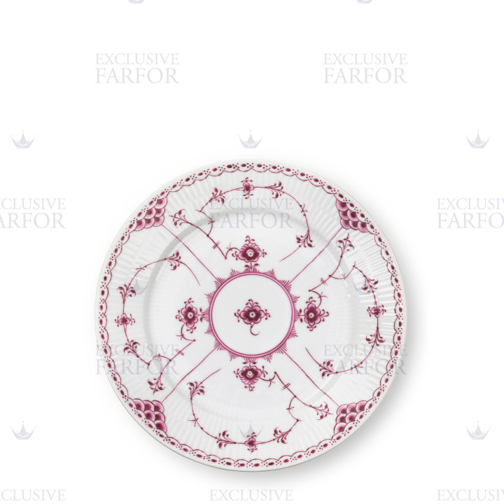 Тарелка закусочная 22см коллекции Purpur Fluted Half Lace бренда Royal Copenhagen