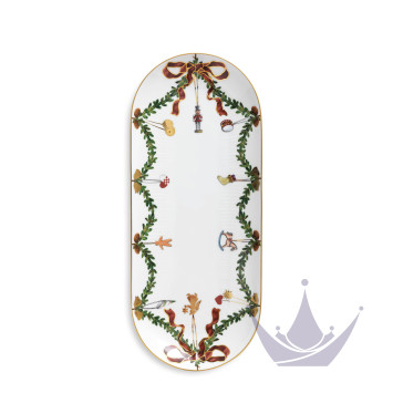 Блюдо овальное 39см коллекции Star Fluted Christmas бренда Royal Copenhagen