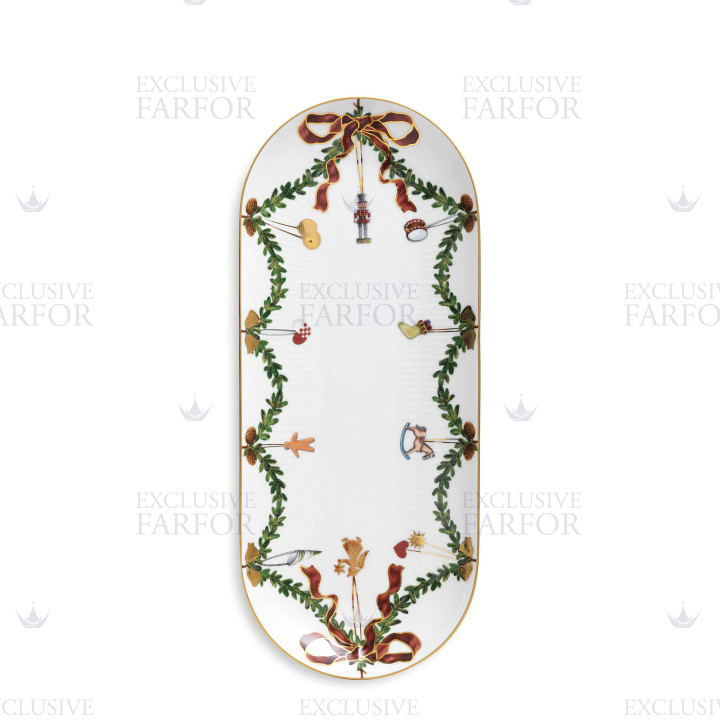 Блюдо овальное 39см коллекции Star Fluted Christmas бренда Royal Copenhagen