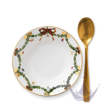 Тарелка глубокая 17см коллекции Star Fluted Christmas бренда Royal Copenhagen