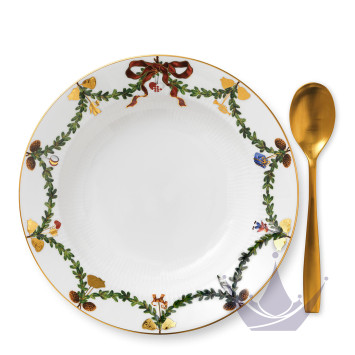 Тарелка глубокая 24см коллекции Star Fluted Christmas бренда Royal Copenhagen