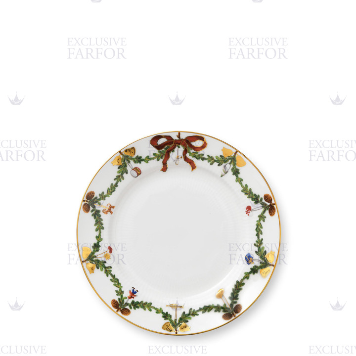 Тарелка десертная 19см коллекции Star Fluted Christmas бренда Royal Copenhagen