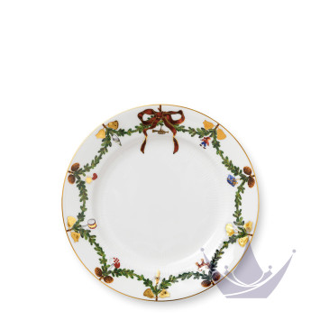 Тарелка закусочная 22см коллекции Star Fluted Christmas бренда Royal Copenhagen