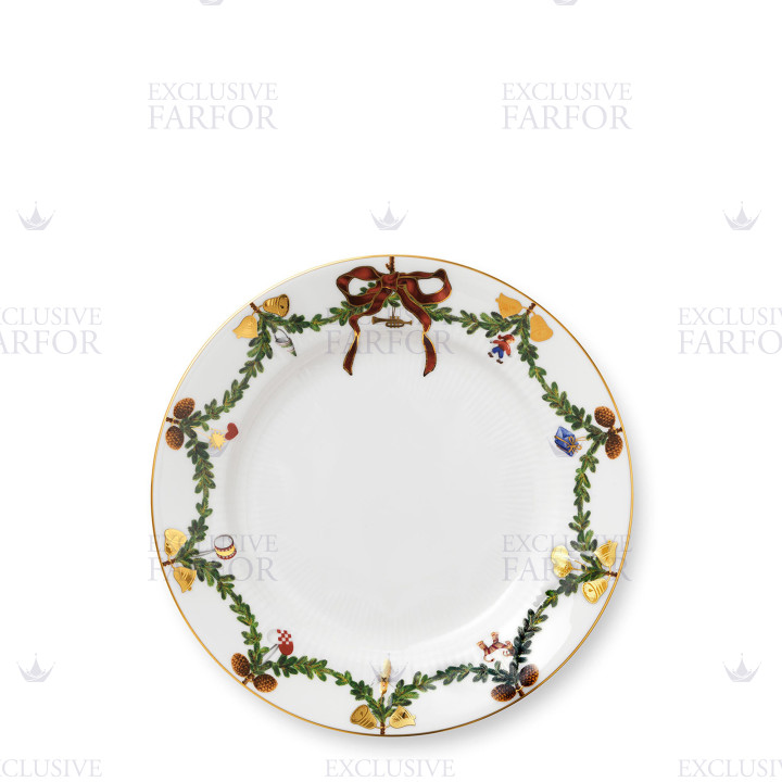 Тарелка закусочная 22см коллекции Star Fluted Christmas бренда Royal Copenhagen