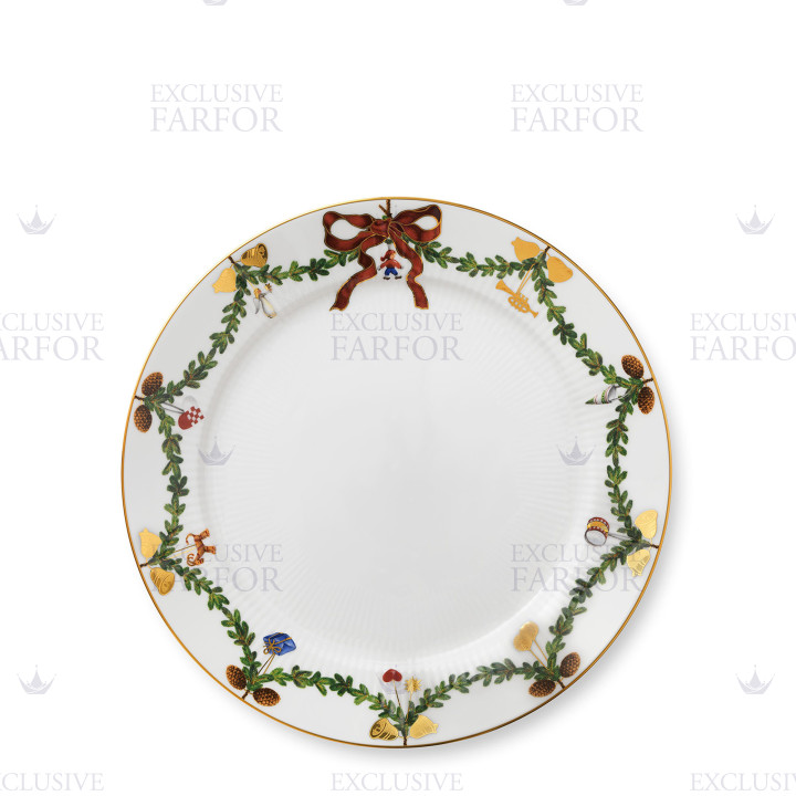 Тарелка главная 27см коллекции Star Fluted Christmas бренда Royal Copenhagen