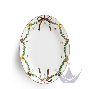 Блюдо овальное 34см коллекции Star Fluted Christmas бренда Royal Copenhagen