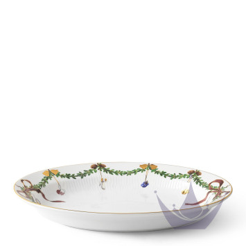 Блюдо овальное 34см коллекции Star Fluted Christmas бренда Royal Copenhagen