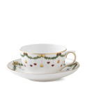 Чашка с блюдцем 0,32л коллекции Star Fluted Christmas бренда Royal Copenhagen