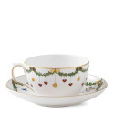 Чашка с блюдцем 0,32л коллекции Star Fluted Christmas бренда Royal Copenhagen