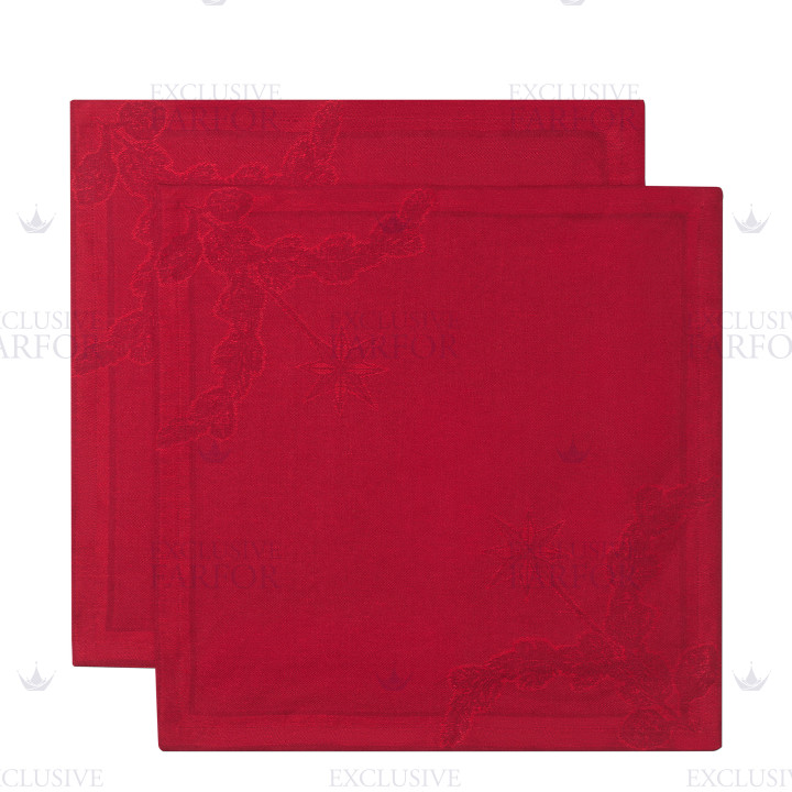 Салфетка 45x45см, 2шт. коллекции Star Fluted Christmas 