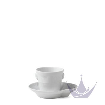 Чашка эспрессо с блюдцем 0,09л коллекции White Elements бренда Royal Copenhagen