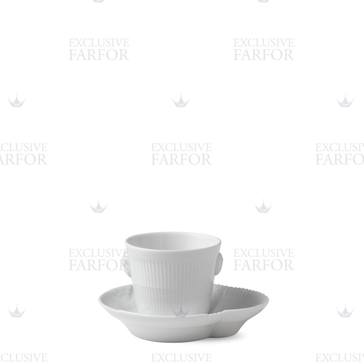 Чашка эспрессо с блюдцем 0,09л коллекции White Elements бренда Royal Copenhagen
