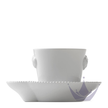 Чашка эспрессо с блюдцем 0,09л коллекции White Elements бренда Royal Copenhagen