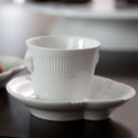Чашка эспрессо с блюдцем 0,09л коллекции White Elements бренда Royal Copenhagen
