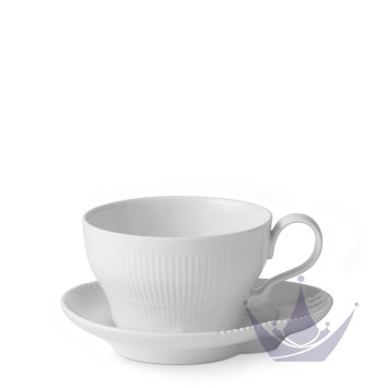 Чашка с блюдцем 0,26л коллекции White Elements бренда Royal Copenhagen