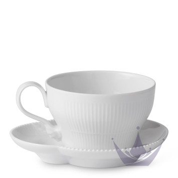 Чашка с блюдцем 0,26л коллекции White Elements бренда Royal Copenhagen