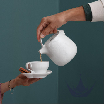 Чашка с блюдцем 0,26л коллекции White Elements бренда Royal Copenhagen